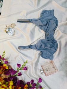 🇳🇿💫🎀Comfortable Light Grey Striped Bra