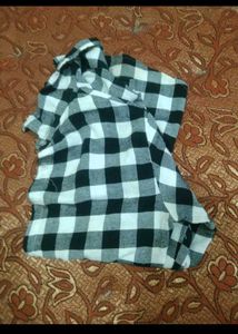 Black &amp; White Checkered Shirt