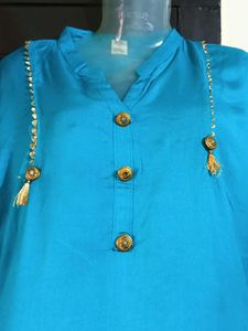 Blue Tunic with Gold Accents