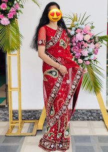 Red Heavy Designer Bridal Lehanga