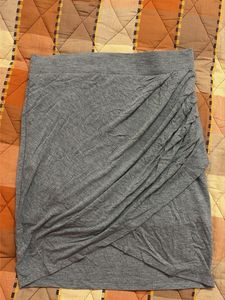 Gray Ruched Mini Skirt with lining