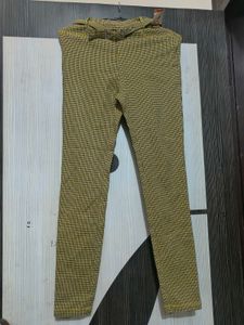 STYLISH PLAID SKINNY PANTS WITH TOP LONG SLEEVE