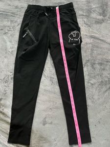 Black Graphic Print Pants