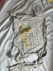 Light Grey Graphic Long Sleeve Tee