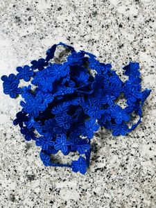 ROYAL BLUE  Colour Flower Lace