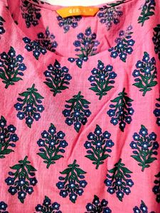 Gerua Pink💗 Printed Fit &amp; Flare anarkali kurta