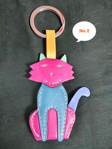 Imported Pure Leather CAT/MEOW/KITTEN Keychain