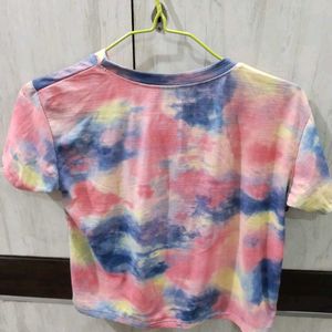 Colorful Tie-Dye Crop Top
