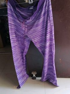 Comfortable Purple Striped Lounge Pants