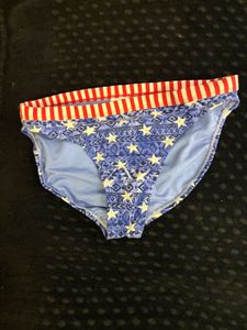 Patriotic Star Print Bikini Bottom