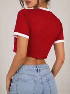 Red Cropped Baby Tee