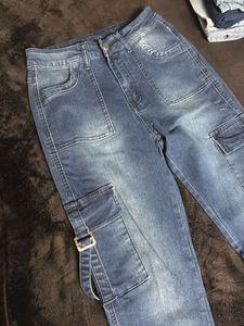 Blue Denim Cargo new jeans compelety ne