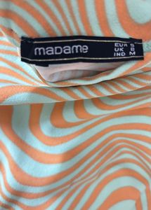 Madame-Retro Swirl Print Top- Free Delivery