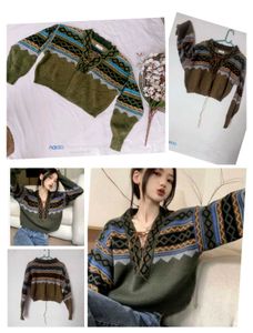 Stylish Patterned Knit Sweater