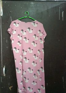 Pink Poodle Pajama Dress
