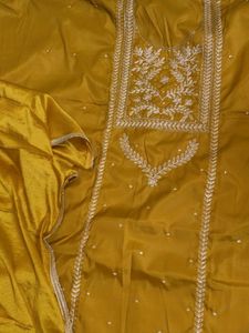 Elegant Mustard Dress Material