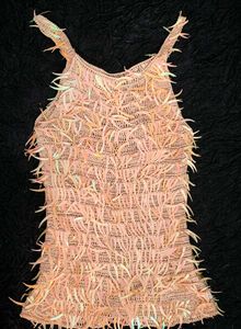 Spike-Embellished Open-Knit Top