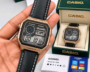 Casio Digital Watch -Leather Band