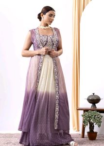 Designer Ombre Embroidered lehenga set