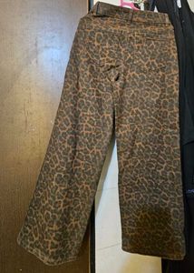 Bershka New cheetah print denim Jeans.