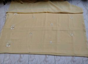 Elegant Yellow Embroidered Saree