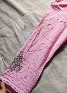 Pink Embellished Kurta
