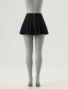 Stylish Black Pleated Mini Skirt