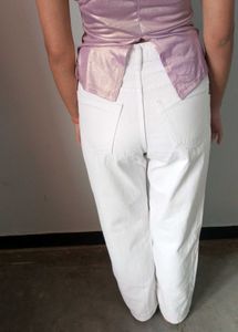 Stylish White Wide Leg Jeans