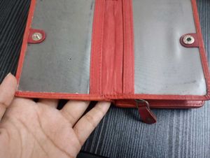 Red  leather Wallet