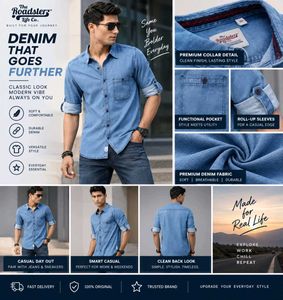 Men's Blue Denim Shirt