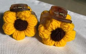 Sunflower Hair Claw Clip
