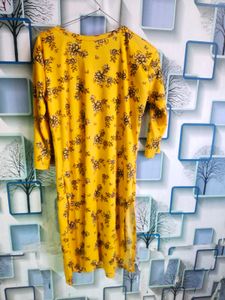 Yellow Floral Print Top &amp; Pants Set