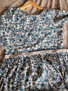 Block printed maxi dress