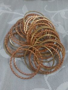 36 Pc Sparkling Copper Bangles Set