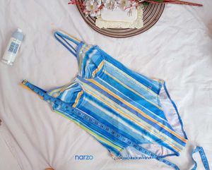 Striped One-Piece Swimsuit