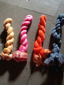 Set of 4 Colorful Dupattas