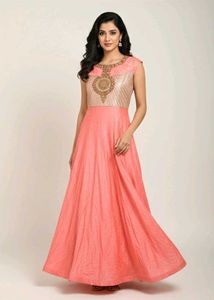 orange​/​pink anarkhali With Dupatta And Bottom