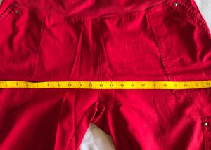 Vibrant Red Skinny Fit Pants