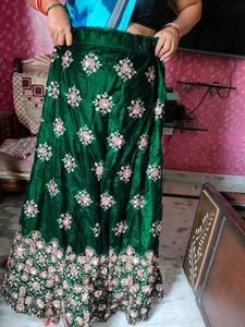 Elegant Green Lehenga Choli Set