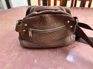 Stylish Brown Woven Crossbody Bag