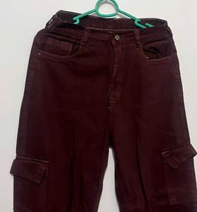 Trendy Cargo Pants - brown