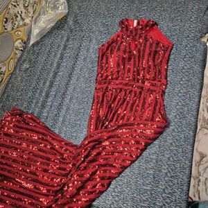 Sparkling Red Maxi Dress