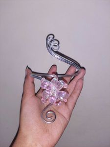 Handmade Silver Lily Arm cuff/Bajuband
