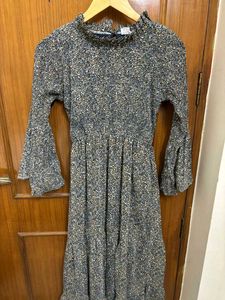 Boho Floral Maxi Dress with Bell Sleeves