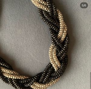 Chunky Braided Beaded Necklace
