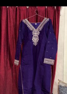 Embroidered Purple Kurta