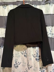 Chic Black Blazer and Skirt Set