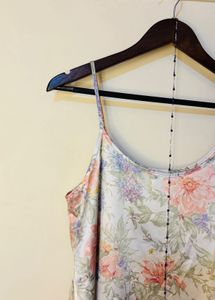 Satin Floral Cami Tank Top