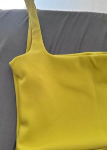 Vibrant Yellow Square Neck Tank Top