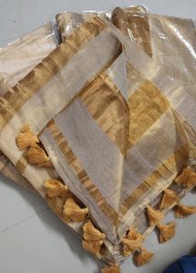 Elegant Golden Multissue Saree